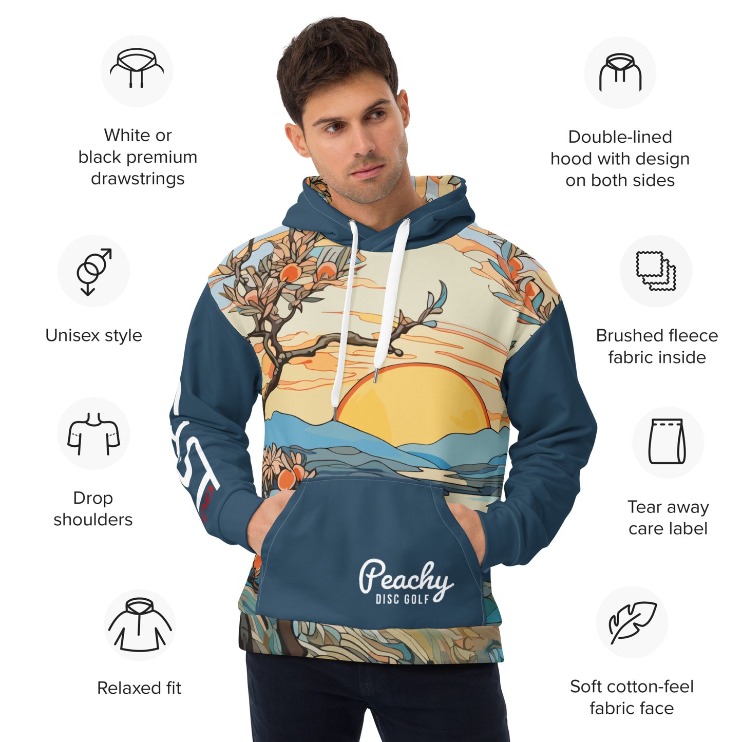 Peachy Disc Golf - Premium Hoodie - Slate Blue