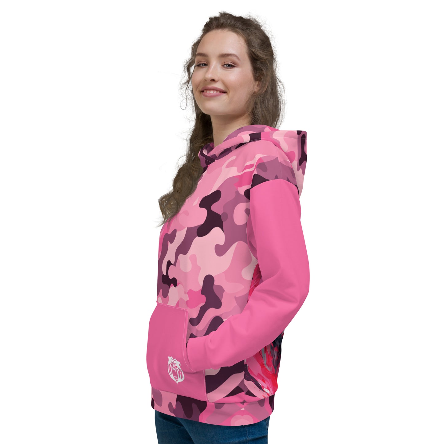 Premium Unifit Hoodie - Pink Camo Bear