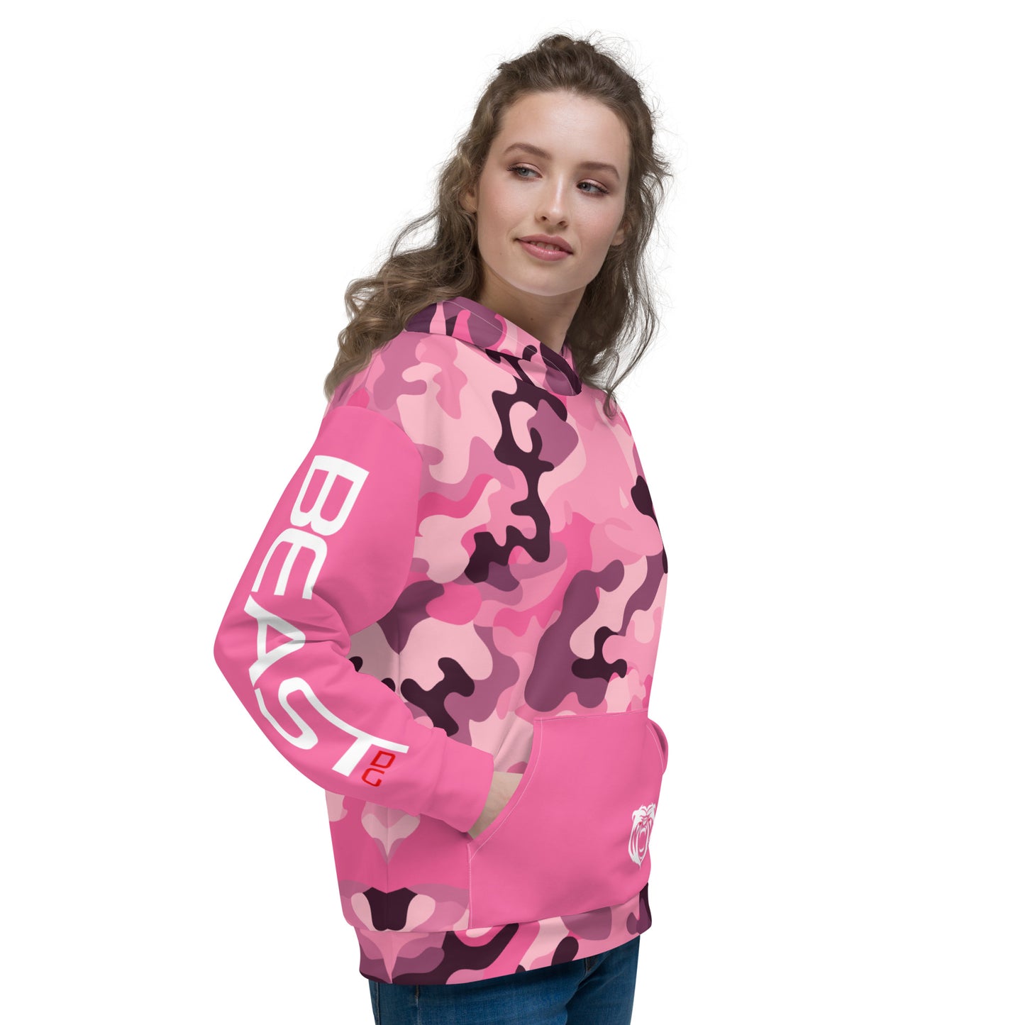 Premium Unifit Hoodie - Pink Camo Bear