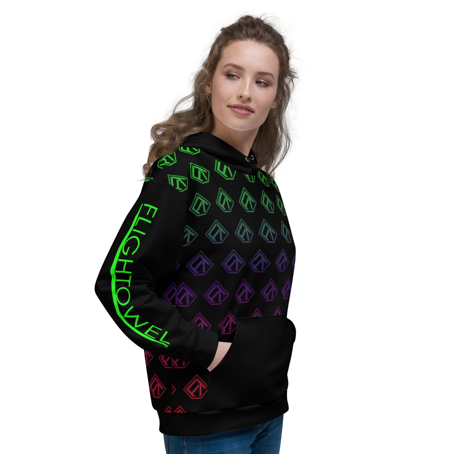 FlighTowel Premium Hoodie - Green Fade