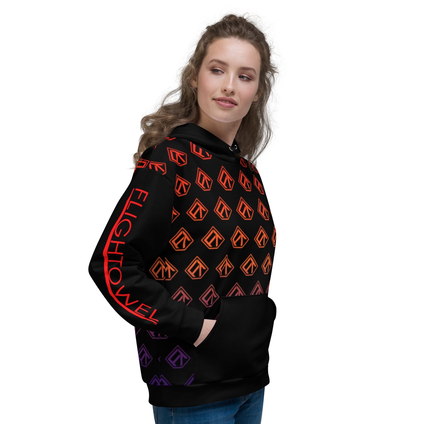 FlighTowel Premium Hoodie - Orange Fade