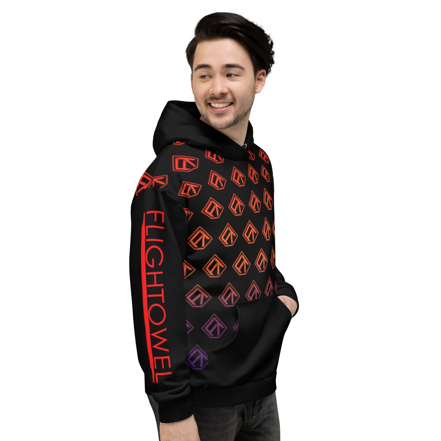 FlighTowel Premium Hoodie - Orange Fade