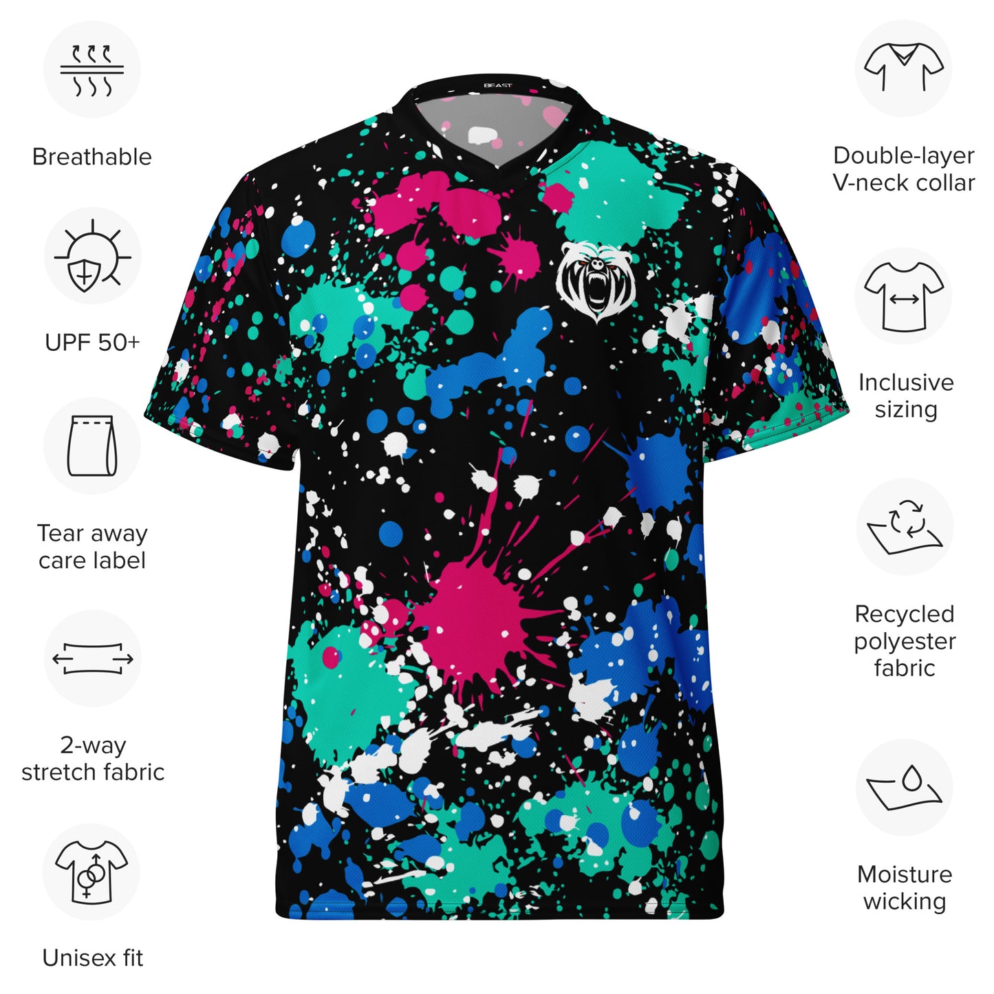 Recycled Unisex Jersey - Paint Splatter