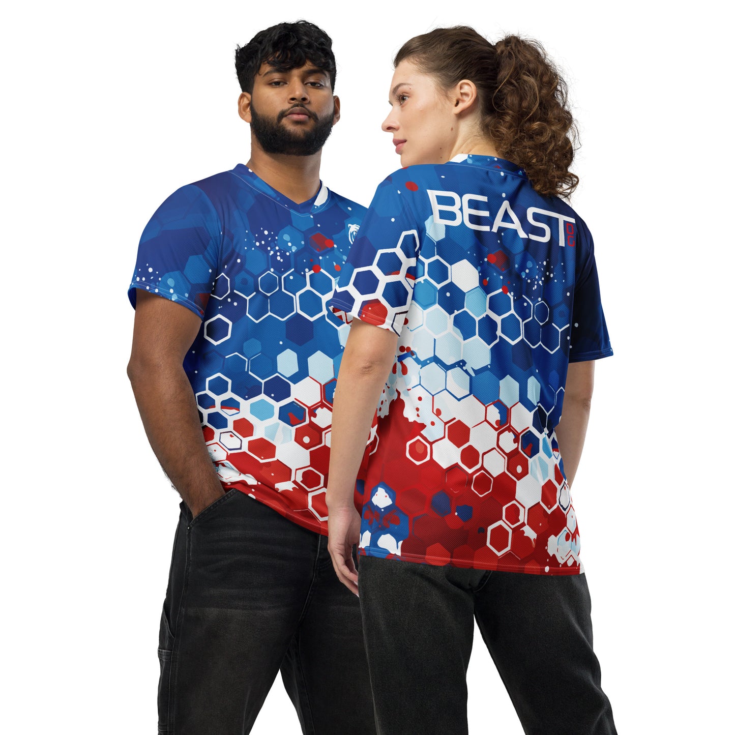 Recycled Unisex Jersey - USA Honeycomb