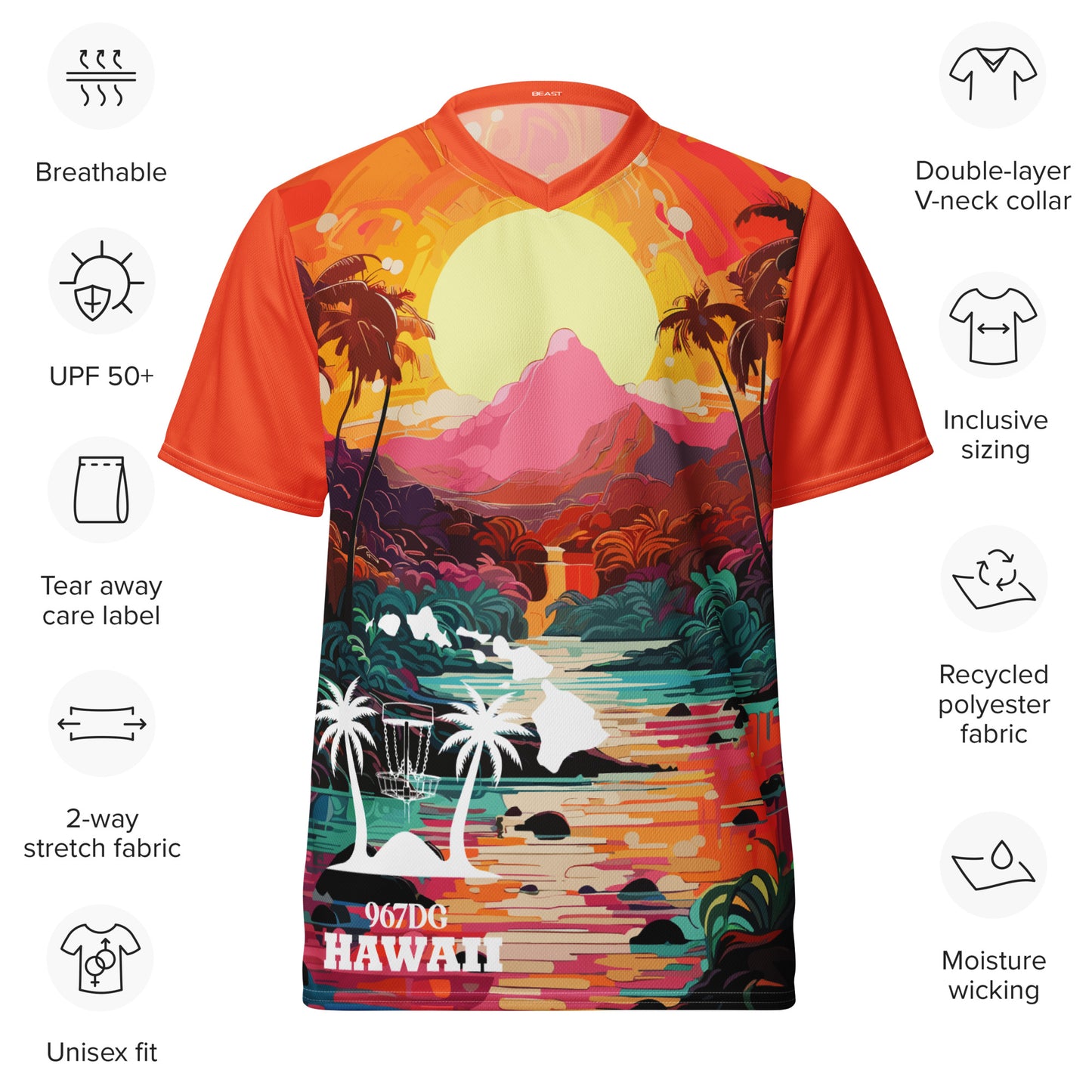 Hawaii DG Custom Jersey - Neon Landscape