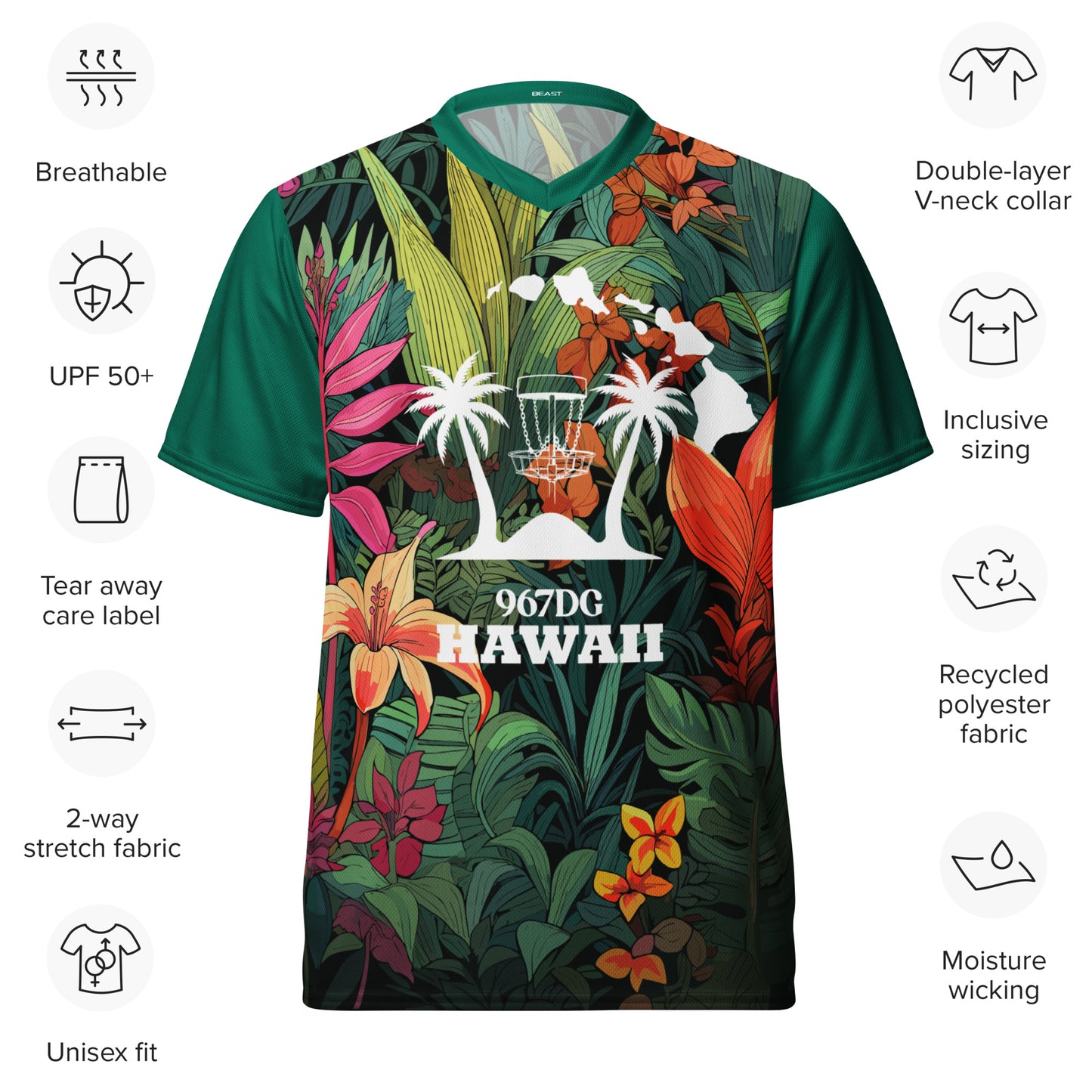 Hawaii DG Custom Jersey - Rainforest