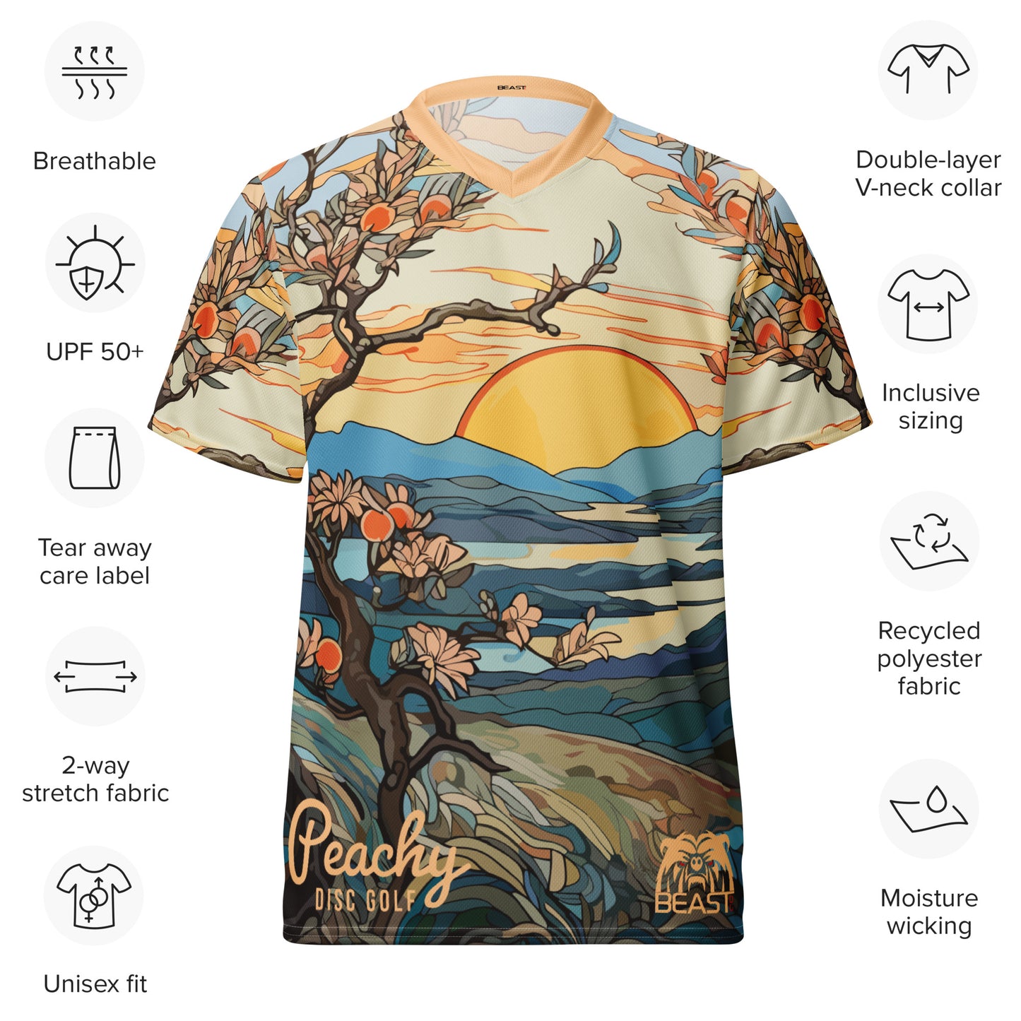 Recycled Unisex Jersey - Peachy Disc Golf