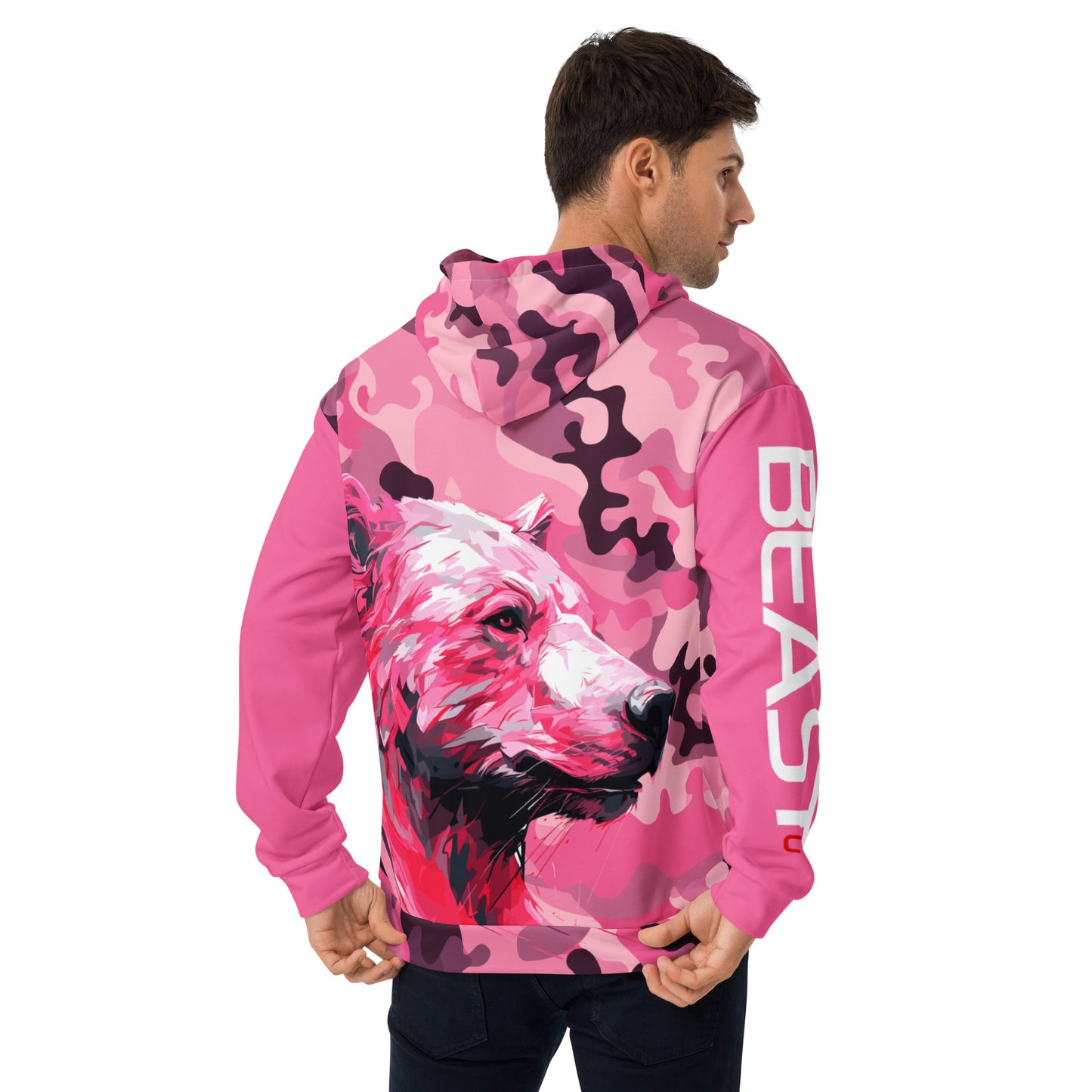 Premium Unifit Hoodie - Pink Camo Bear
